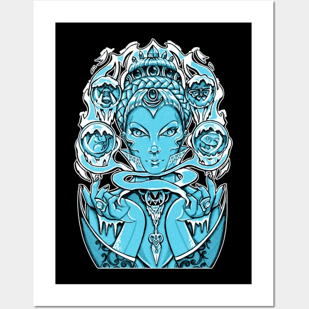 The Snow Queen - White Outline Version Wall Art by Nat Ewert Art